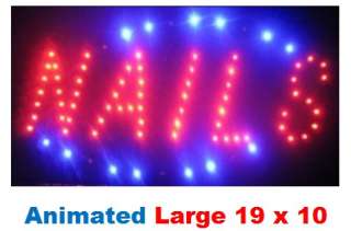 LARGE ANIMATED LED Light OPEN Neon SIGN Running Motion  