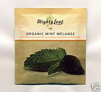 MIGHTY LEAF TEA ORGANIC MINT MELANGE   5 TEA POUCHES  
