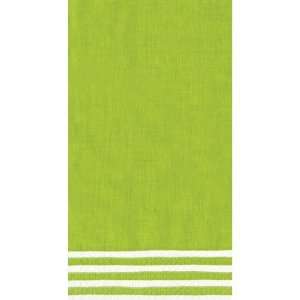  Stripe Border Lime Green Guest Towels