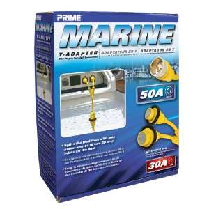 Prime MARAD5030Y Twist to Lock Marine Y Adapter, 50 Amp Plug and Two 