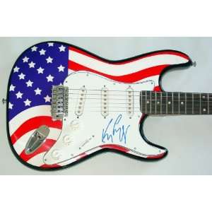  Kenny Loggins Autographed Signed USA Flag Guitar & Proof 