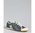 hogan blue leather olympia sneakers