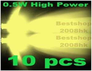 50 pcs 0.5W 10mm Warm white High Power Light 280,000MCD LED  