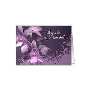  Bridesmaid request   orchids & lace (purple) Card Health 
