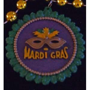  Medallion Mardi Gras Bead Necklace Spring Break Cajun 