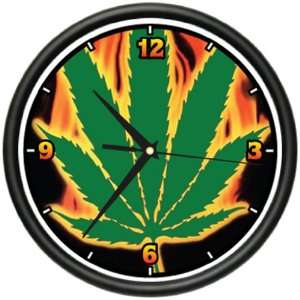   POT SMOKER Wall Clock weed bowl pipe leaf bong shirt