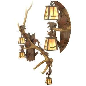  Natrual Elk Antler Wall Sconce   Right