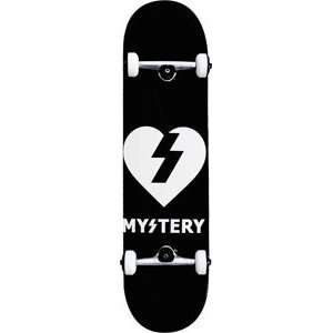  Mystery Heart Mini Complete Skateboard   7.12 Black/White 