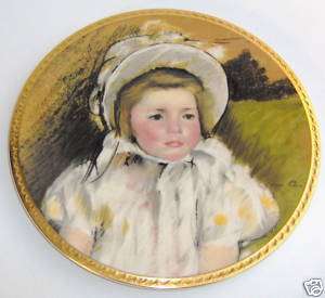 Simone in a White Bonnet Mary Cassatt Collector Plate  