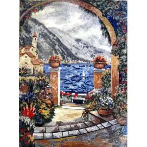  47x59 Natural Scene Marble Mosaic Art Tile Wall Mural 