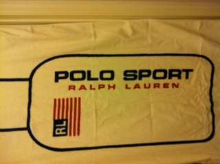 Ralph Lauren POLO Sport HUGE White Cotton Beach Towel NWT  