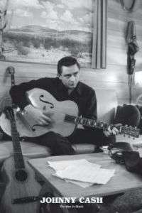 MUSIC POSTER ~ JOHNNY CASH WRITING A SONG Guitar  