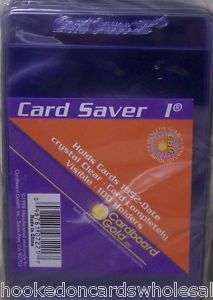 100 Card Saver 1 Semi Rigid Card Holders Sleeves Pack  