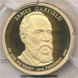 USA   2011 S Presidential Dollar (James Garfield)   PCGS PR69DCAM 