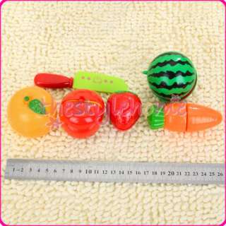 Toy Fruits Cutting Food Kids Kitchen Pretend Play set  