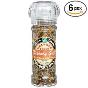 Dean Jacobs Hickory Grill Seasoning, 2.4 Ounce Grinder Jars (Pack of 6 
