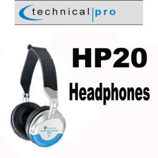 Technical Pro HP20 Headphones for DJ or Studio  
