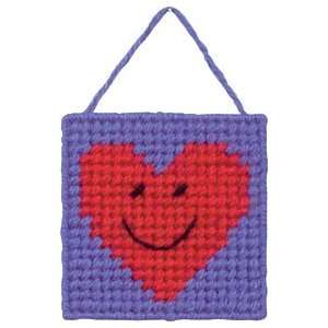  Heart Plastic Canvas Needlepoint Kit