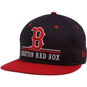 New Era Boston Red Sox Navy Blue Red Underline Snapback Adjustable Hat 
