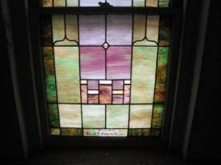 LARGE ANTIQUE STAINED GLASS VICTORIAN CHURCH WINDOWS  