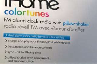 iHome iP43 iPod Colortunes Dual Alarm Clock Radio *NEW*  