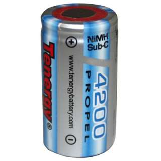 SubC Rechargeable Battery 4200mAh NiMH 1.2V Flat Top  