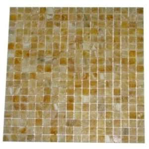    5/8 x 5/8 Honey Onyx Polished Mosaic Tiles