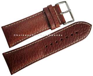   Brown Chrono Sport Leather Mens Distressed Watch Band Strap  