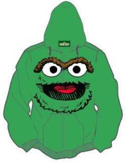  Oscar the Grouch Adult Hoodie Sweatershirt Jacket 