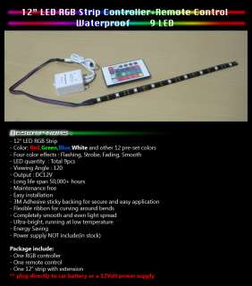   LED Strip SMD5050 RGB Waterproof + Remote Control 12V Black PCB NEW