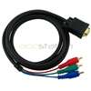 6FT VGA/HD15/SVGA/RGB to 3 RCA COMPONENT TV/HDTV CABLE  