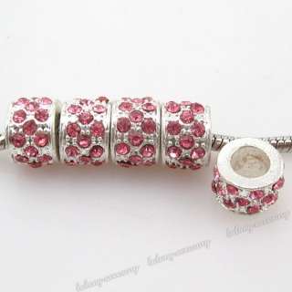 Free Ship 5 Rhinestone Charms Bead Fit Bracelet 150653  