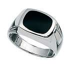   STERLING SILVER WITH BLACK ONYX STONE SIGNET RING BOYS MENS MANS SZ T