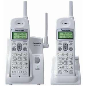 Panasonic KX TG2122W 2.4 GHz Cordless Telephone w/two handsets and 
