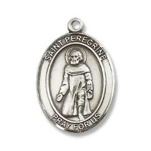  Sterling Silver St Peregrine Laziosi Pendant Patron Saint 