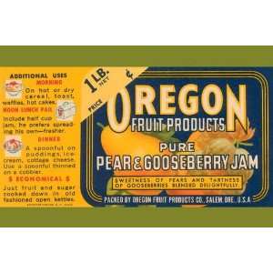  Pure Pear & Gooseberry Jam 1920 12 x 18 Poster