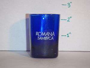 Romana Sambuca Sambvca Blue Unique Square Shot Glass  