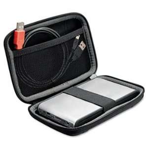  Compact Portable Hard Drive Case, Black Electronics