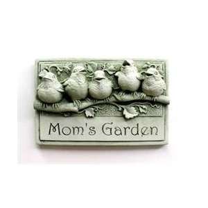 Custom Made   Cast Stone Baby Birds with the Engraved Words Moms 