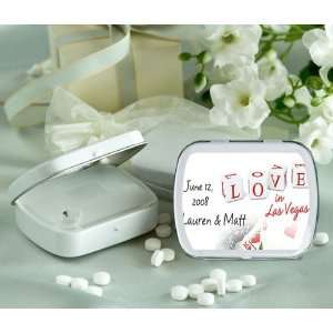 Baby Keepsake Love Dice Design Vegas Theme Personalized Glossy White 