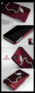 New Luxury Red Bling Crystal Diamond Case Cover for Apple iPhone 4 4S 