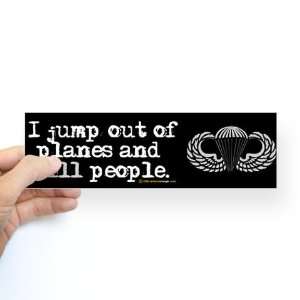  Jump out of Planes Jumpwings Military Bumper Sticker by 