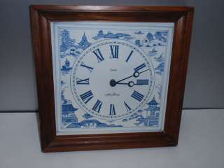 Vintage Seth Thomas Quartz Cermic & Wood Tally Clock NR  