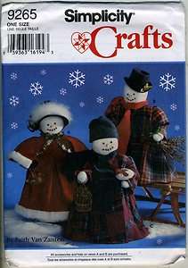 Snowman Couple w Clothes   Holiday Sewing Pattern  