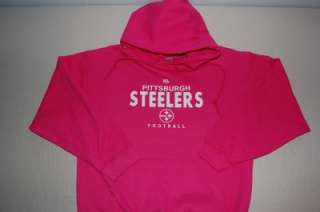 Pittsburgh Steelers Hot Pink Hooded Sweatshirt NEW  