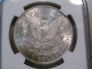 1887 NGC MS63 BU Silver Morgan Dollar. Toning #3  