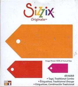 Sizzix Originals TAGS TRADITIONAL COMBO New 654688  