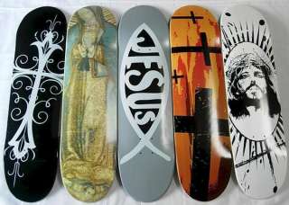   on 5 (five) New Canadian Maple 7 Ply RELIGIOUS Skateboard Decks