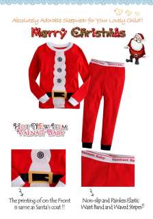   Boy Girl Christmas X mas Sleepwear Pajama Set Merry Christmas  