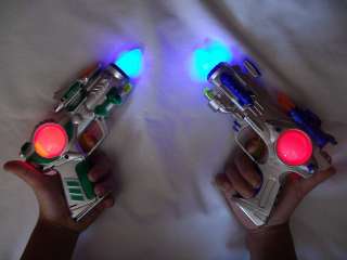 Lot 6 pcs Flashing LED Space Pistol Gun w/ Sound Effect  